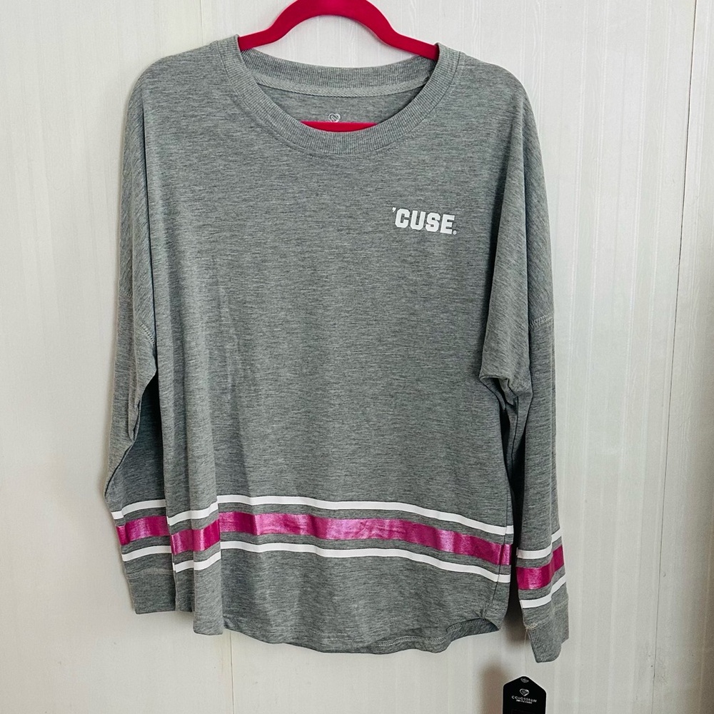 ‘Cuse Colosseum Gray and Pink Long Sleeve Tee